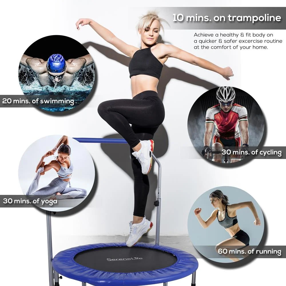 40 Inch Portable Highly Elastic Jumping Sports Trampoline, Adult Size