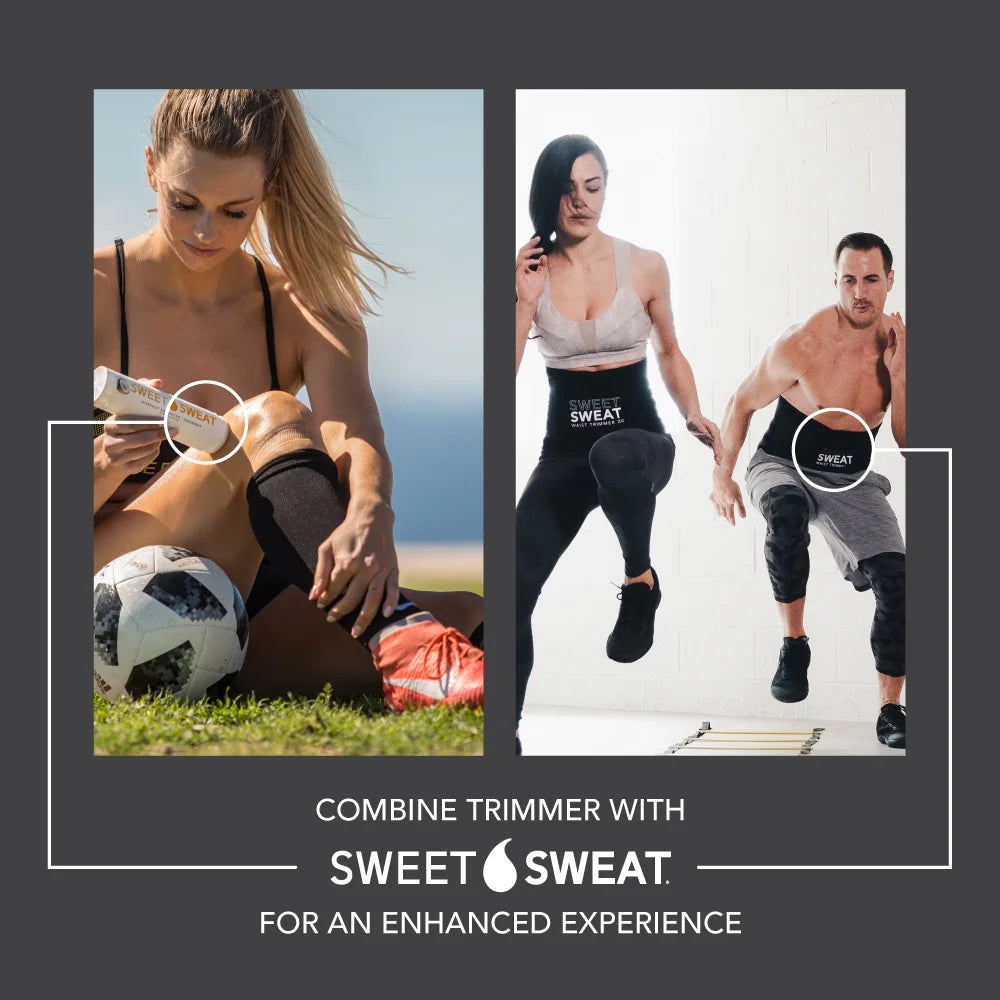 Sweet Sweat Waist Trimmer XC - Black/White Small (35 X 9In)