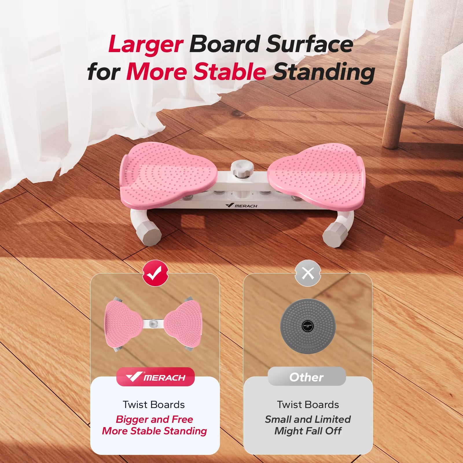 Waist Twisting Fitness Tool Exercise Twist Boards Waist Twister Machine Balance Board for Foot Massage and Weight Loss