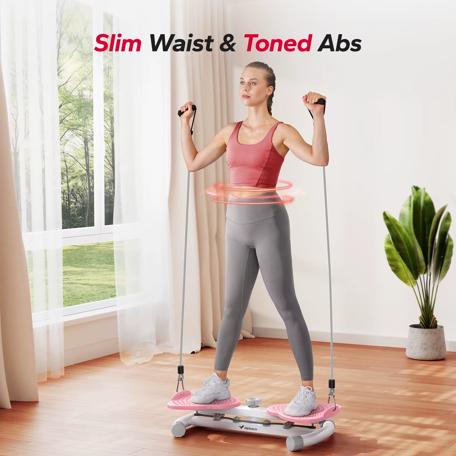 Waist Twisting Fitness Tool Exercise Twist Boards Waist Twister Machine Balance Board for Foot Massage and Weight Loss