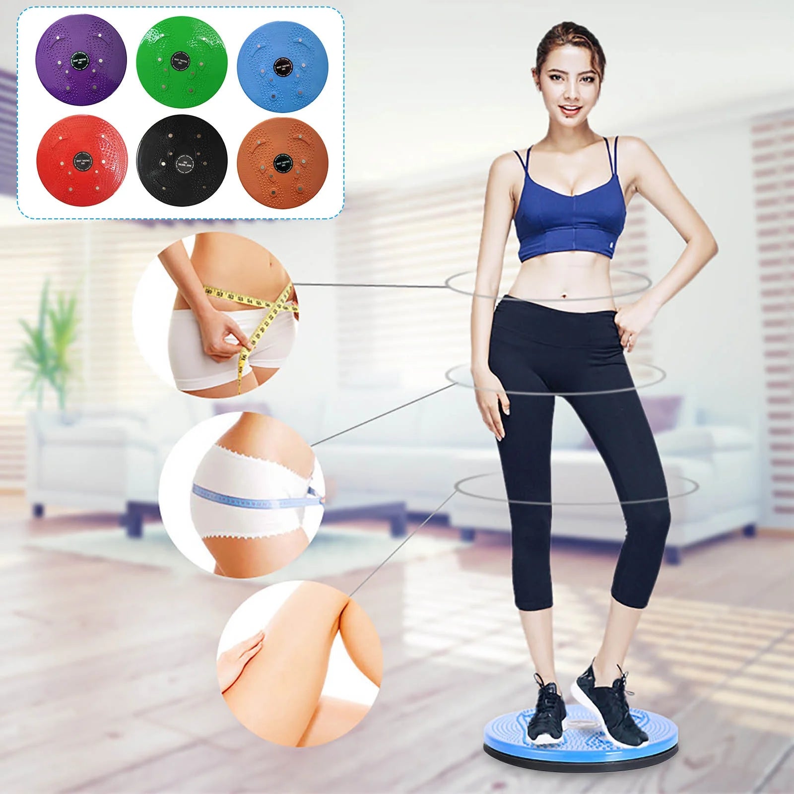 Stomach Waist Trimmer Twist Board Machine 10 Inch Abdominal Exercise Equipment Disc for Slimming and Strengthening Abs Core