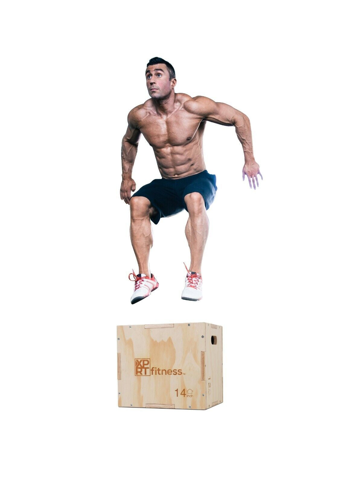 XPRT Fitness Plyo Jump Box Exercise Training Box Crossfit HIIT, 16X14X2