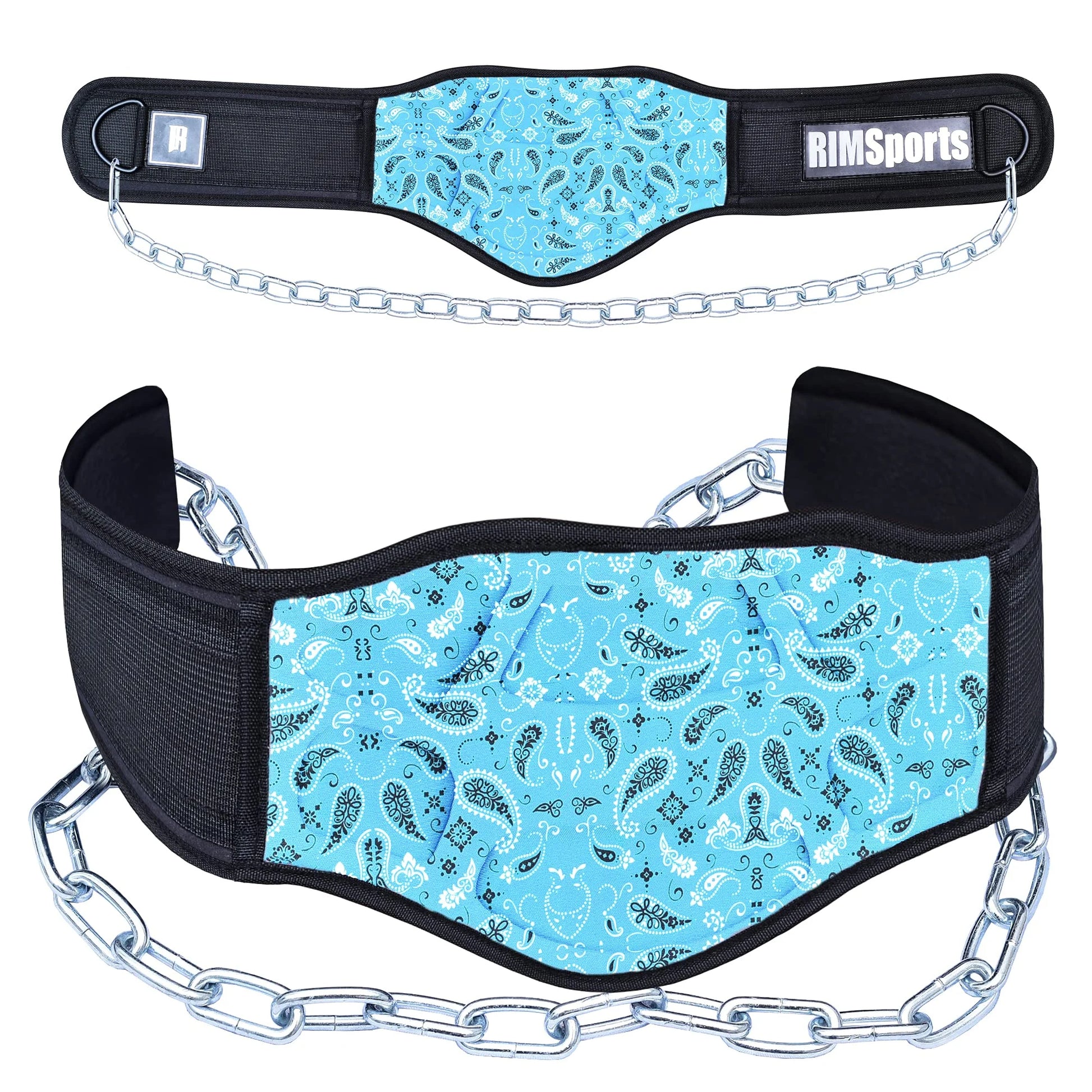 Neoprene Padded Weight Lifting Dip Belt with Chain for Workout and Squat