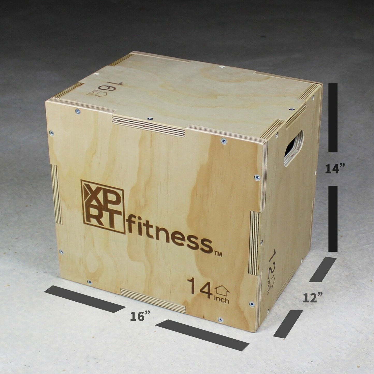 XPRT Fitness Plyo Jump Box Exercise Training Box Crossfit HIIT, 16X14X2